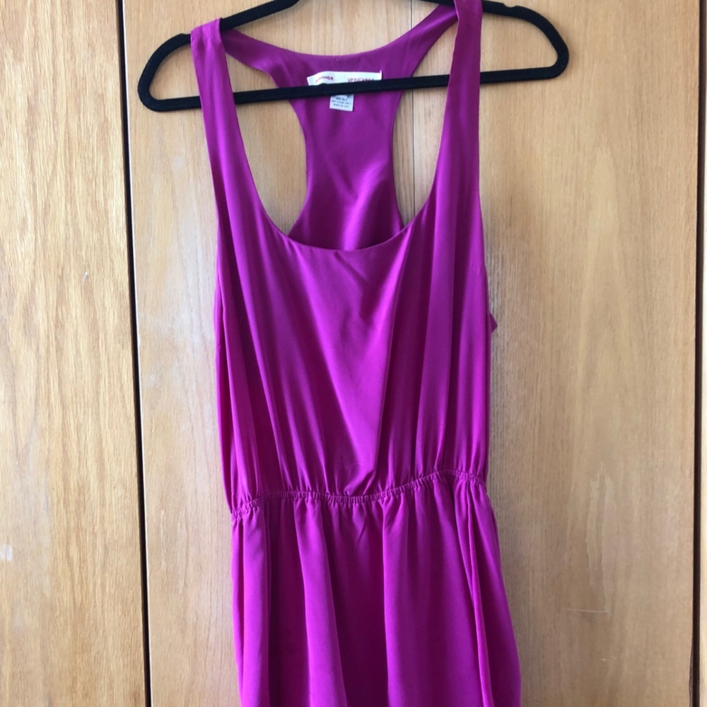 Amanda Uprichard Raspberry Pleated Dress